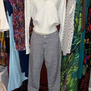 MOTHER Gray Cotton Blend Pants